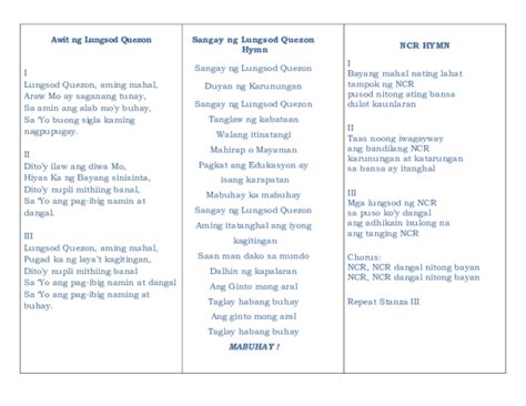 (DOC) Awit ng Lungsod Quezon .